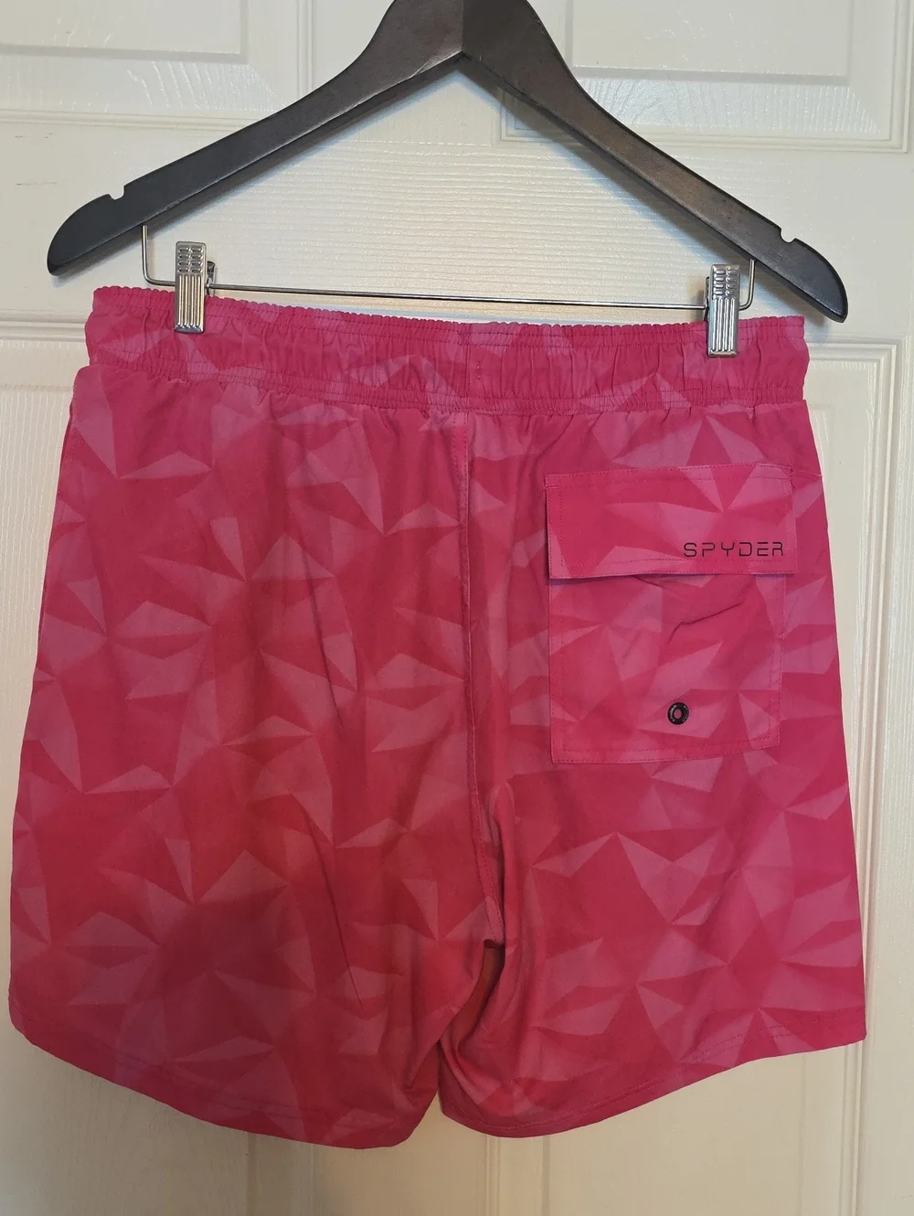 Spyder Hot Pink and Black Athletic Swim Shorts